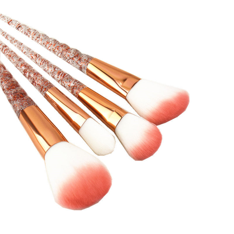 Sparkling Crystal Makeup Brush Set – 8 Essential Pieces